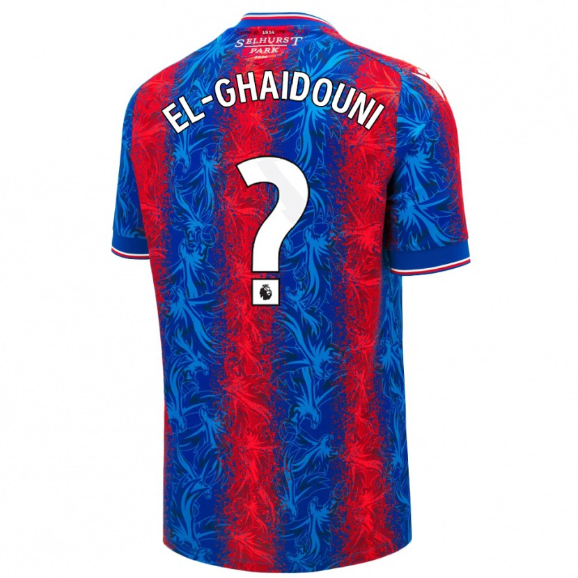 Danxen Hombre Camiseta Nabil El-Ghaidouni Taitt #0 Rayas Rojas Y Azules 1ª Equipación 2024/25 La Camisa México