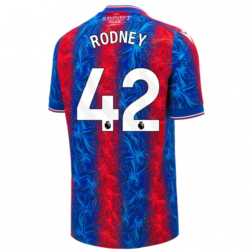 Danxen Hombre Camiseta Kaden Rodney #42 Rayas Rojas Y Azules 1ª Equipación 2024/25 La Camisa México