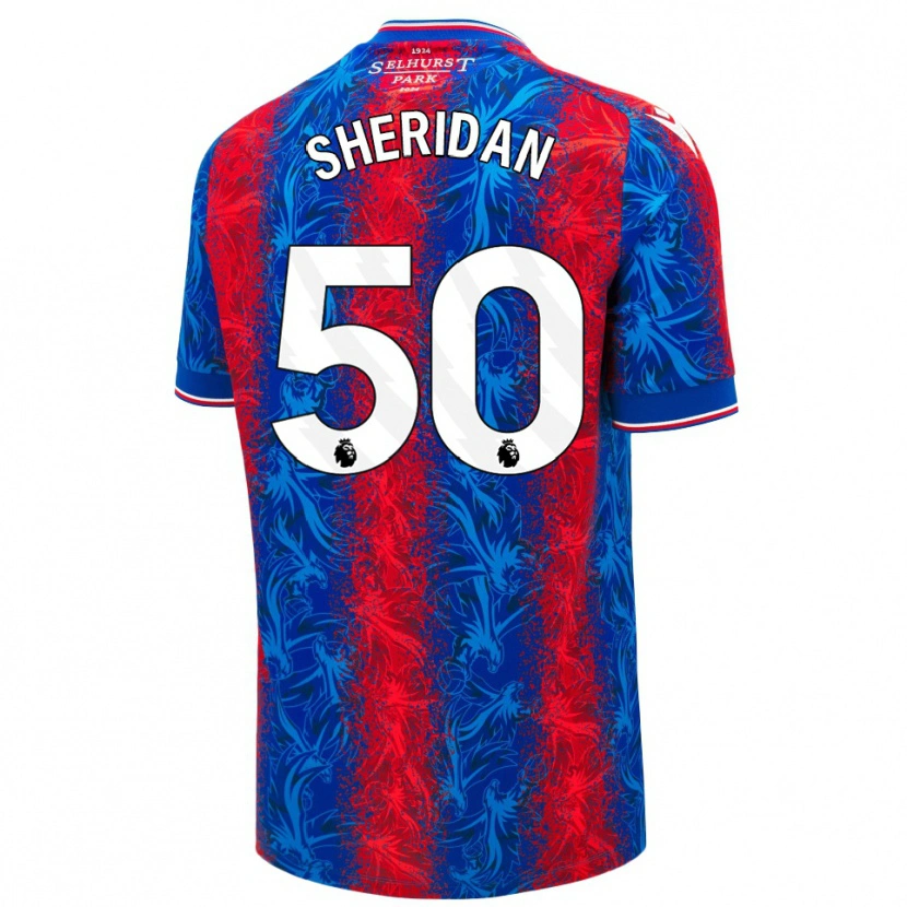 Danxen Hombre Camiseta Joe Sheridan #50 Rayas Rojas Y Azules 1ª Equipación 2024/25 La Camisa México