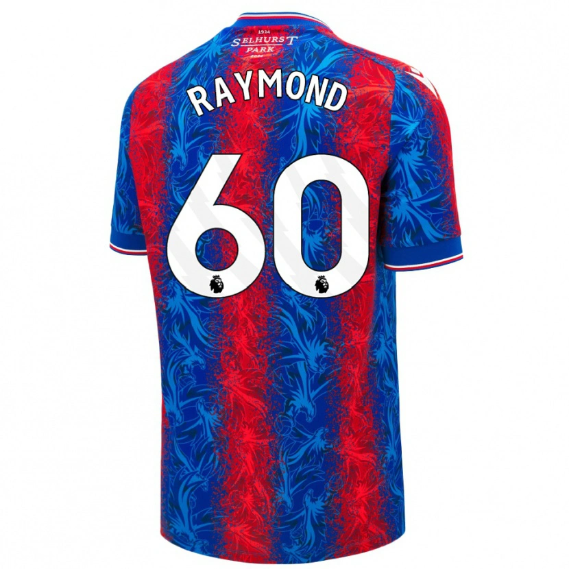 Danxen Hombre Camiseta Jadan Raymond #60 Rayas Rojas Y Azules 1ª Equipación 2024/25 La Camisa México