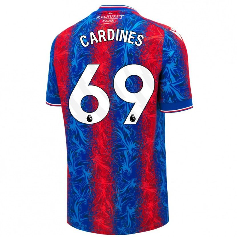 Danxen Hombre Camiseta Rio Cardines #69 Rayas Rojas Y Azules 1ª Equipación 2024/25 La Camisa México