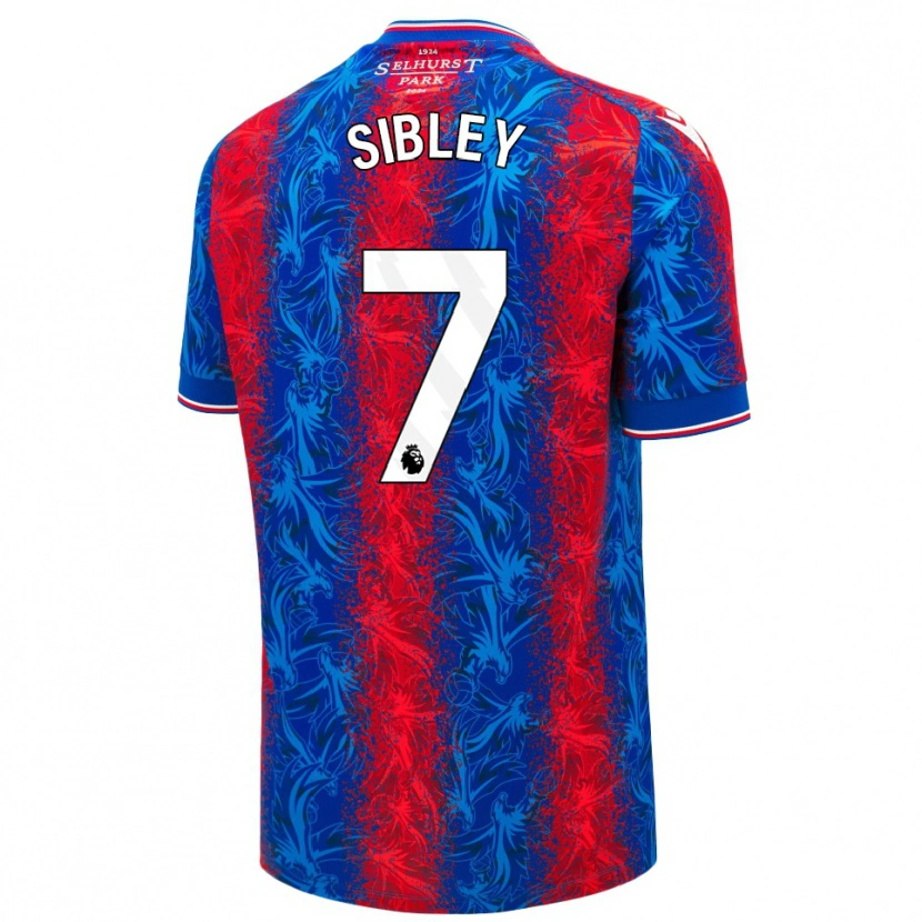 Danxen Hombre Camiseta Isabella Sibley #7 Rayas Rojas Y Azules 1ª Equipación 2024/25 La Camisa México