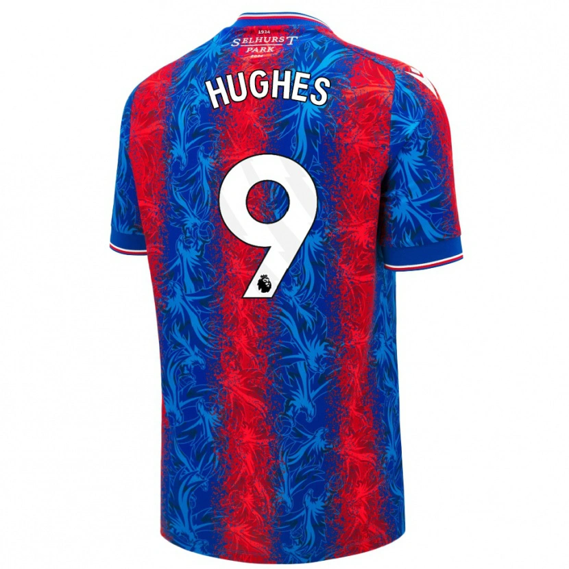 Danxen Hombre Camiseta Elise Hughes #9 Rayas Rojas Y Azules 1ª Equipación 2024/25 La Camisa México