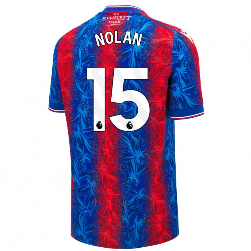 Danxen Hombre Camiseta Hayley Nolan #15 Rayas Rojas Y Azules 1ª Equipación 2024/25 La Camisa México