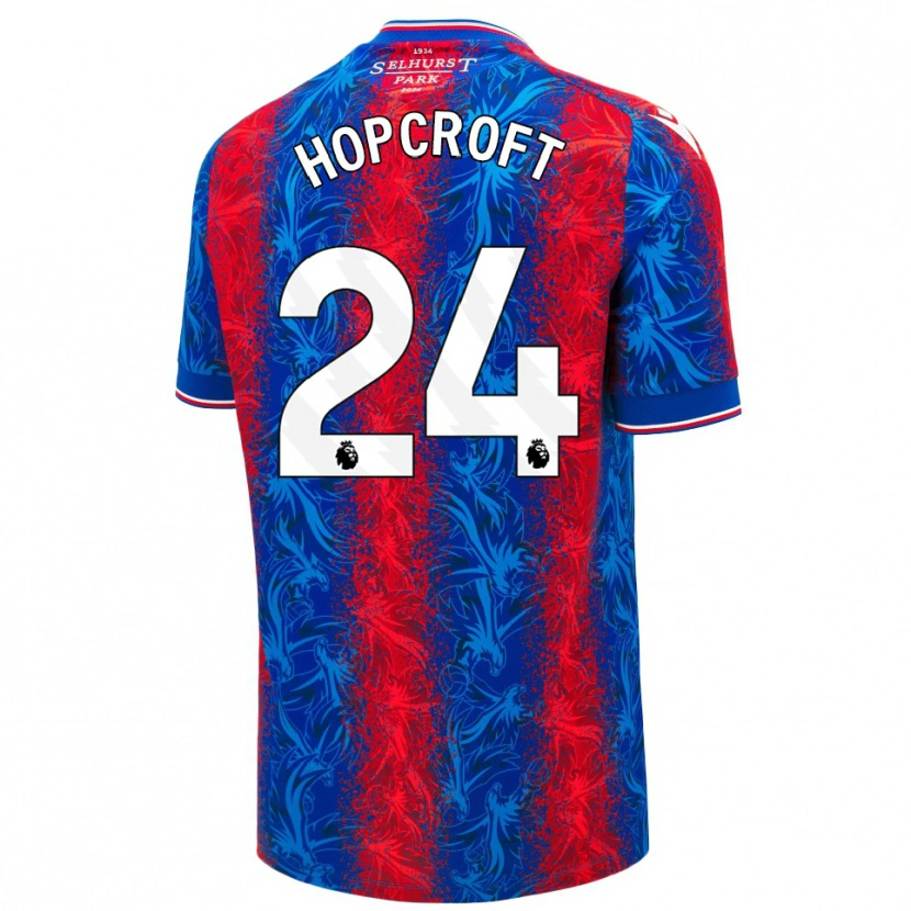 Danxen Hombre Camiseta Shanade Hopcroft #24 Rayas Rojas Y Azules 1ª Equipación 2024/25 La Camisa México