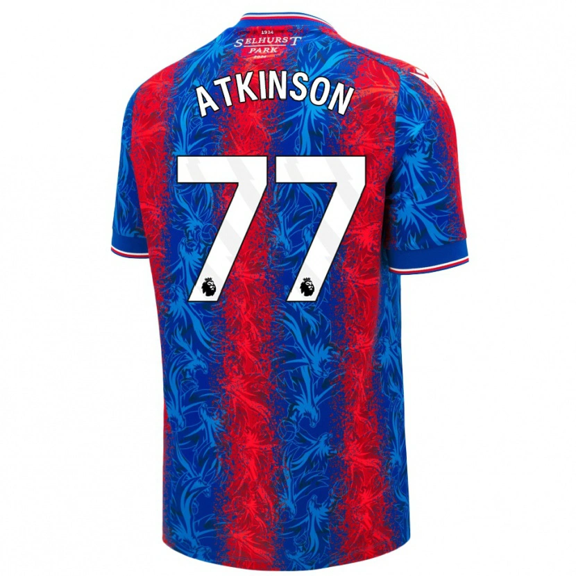 Danxen Hombre Camiseta Isibeal Atkinson #77 Rayas Rojas Y Azules 1ª Equipación 2024/25 La Camisa México