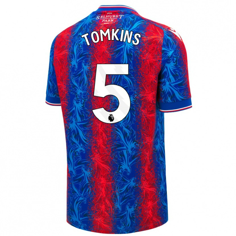 Danxen Hombre Camiseta James Tomkins #5 Rayas Rojas Y Azules 1ª Equipación 2024/25 La Camisa México