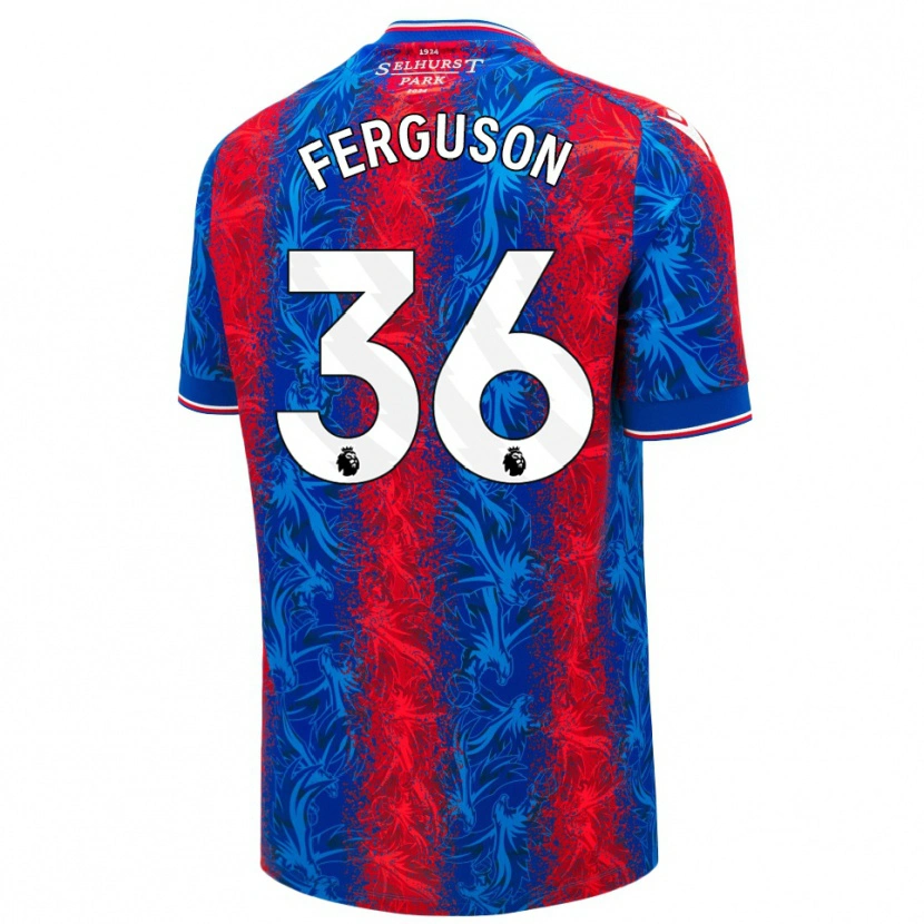 Danxen Hombre Camiseta Nathan Ferguson #36 Rayas Rojas Y Azules 1ª Equipación 2024/25 La Camisa México