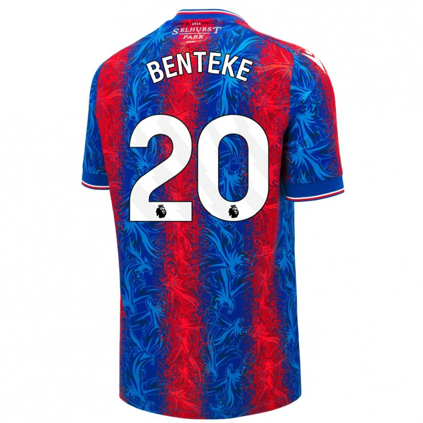 Danxen Hombre Camiseta Christian Benteke #20 Rayas Rojas Y Azules 1ª Equipación 2024/25 La Camisa México