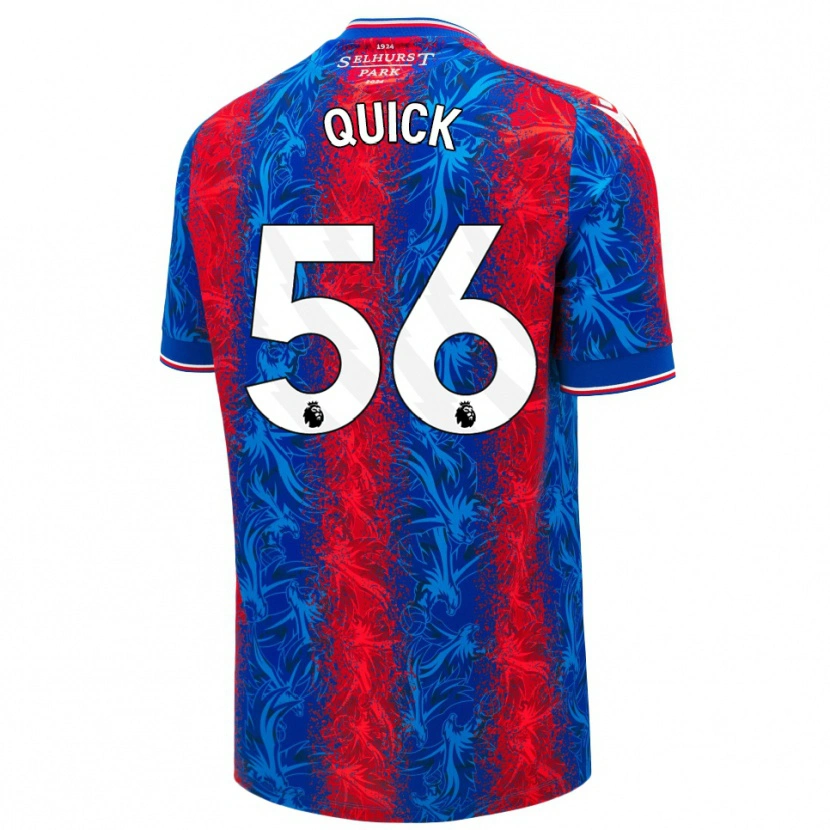 Danxen Hombre Camiseta Daniel Quick #56 Rayas Rojas Y Azules 1ª Equipación 2024/25 La Camisa México