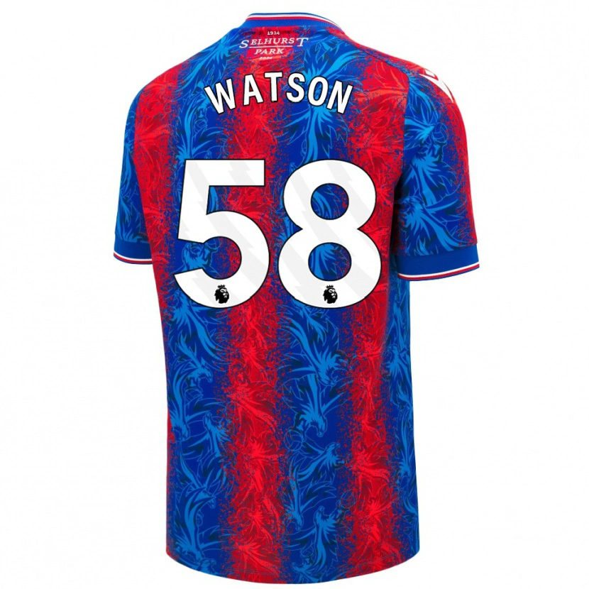 Danxen Hombre Camiseta Noah Watson #58 Rayas Rojas Y Azules 1ª Equipación 2024/25 La Camisa México