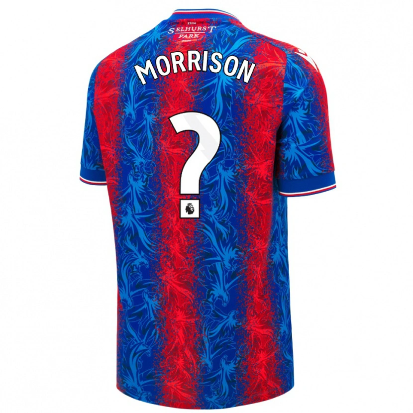 Danxen Hombre Camiseta Jack Wells-Morrison #0 Rayas Rojas Y Azules 1ª Equipación 2024/25 La Camisa México