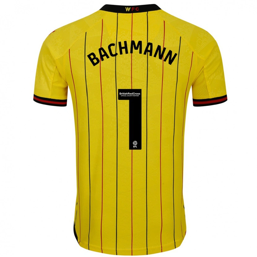 Danxen Hombre Camiseta Daniel Bachmann #1 Amarillo Negro 1ª Equipación 2024/25 La Camisa México