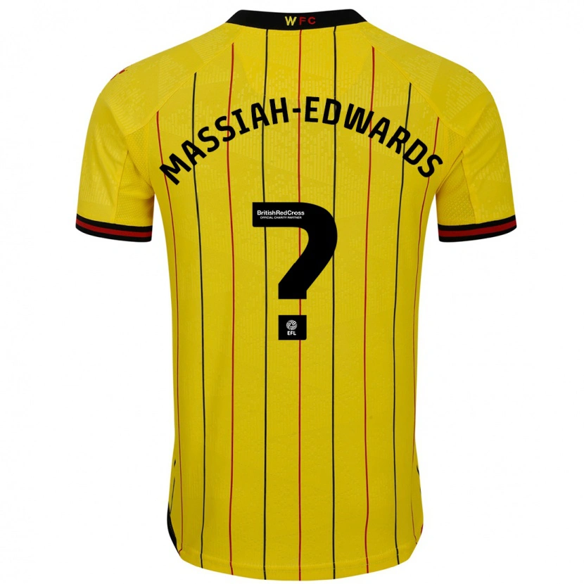 Danxen Hombre Camiseta Zavier Massiah-Edwards #0 Amarillo Negro 1ª Equipación 2024/25 La Camisa México