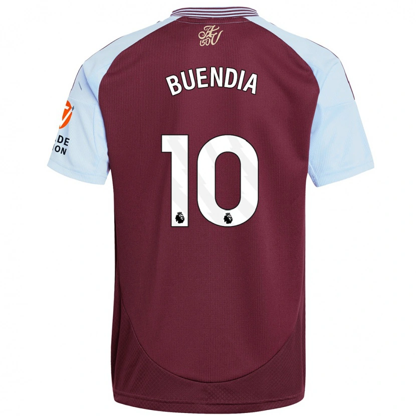 Danxen Hombre Camiseta Emiliano Buendía #10 Borgoña Azul Cielo 1ª Equipación 2024/25 La Camisa México