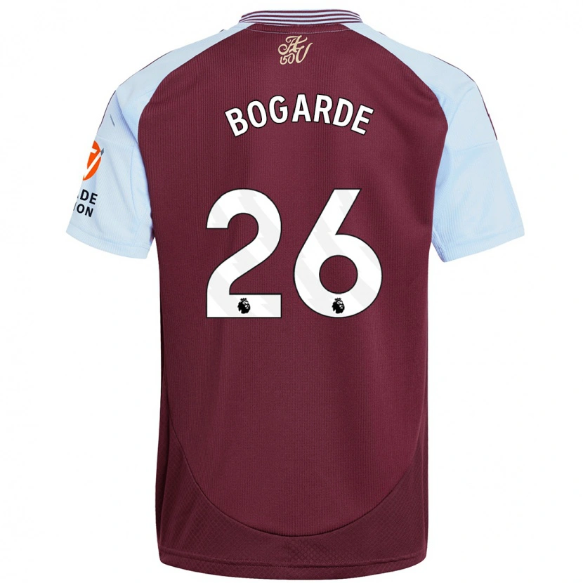 Danxen Hombre Camiseta Lamare Bogarde #26 Borgoña Azul Cielo 1ª Equipación 2024/25 La Camisa México