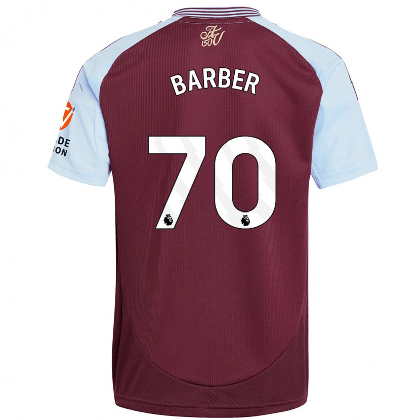 Danxen Hombre Camiseta Jayden Barber #70 Borgoña Azul Cielo 1ª Equipación 2024/25 La Camisa México