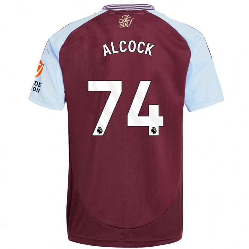 Danxen Hombre Camiseta Todd Alcock #74 Borgoña Azul Cielo 1ª Equipación 2024/25 La Camisa México