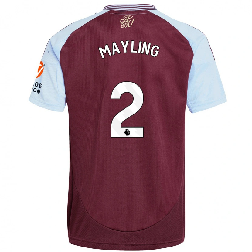 Danxen Hombre Camiseta Sarah Mayling #2 Borgoña Azul Cielo 1ª Equipación 2024/25 La Camisa México
