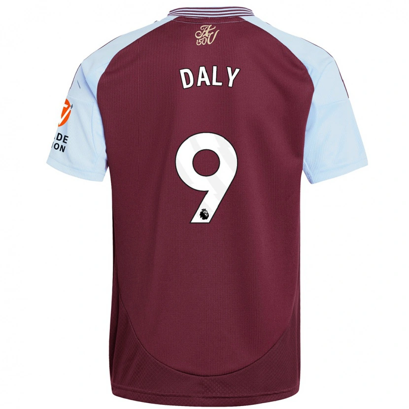 Danxen Hombre Camiseta Rachel Daly #9 Borgoña Azul Cielo 1ª Equipación 2024/25 La Camisa México