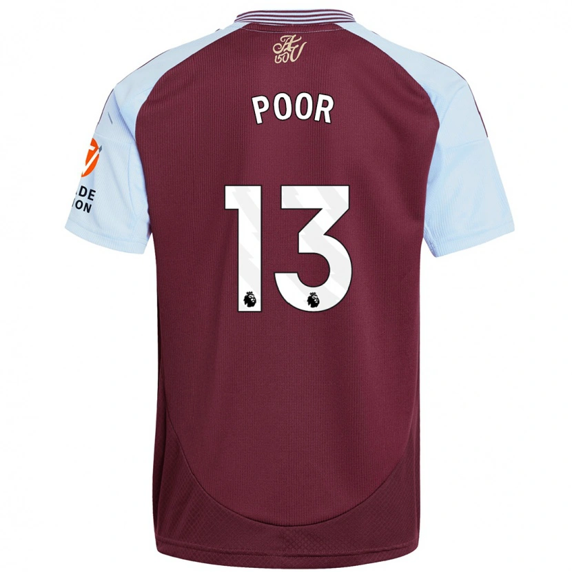 Danxen Hombre Camiseta Sophia Poor #13 Borgoña Azul Cielo 1ª Equipación 2024/25 La Camisa México