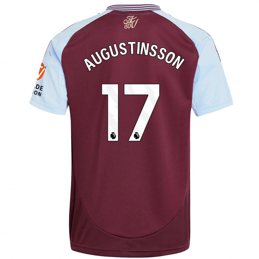 Danxen Hombre Camiseta Ludwig Augustinsson #17 Borgoña Azul Cielo 1ª Equipación 2024/25 La Camisa México