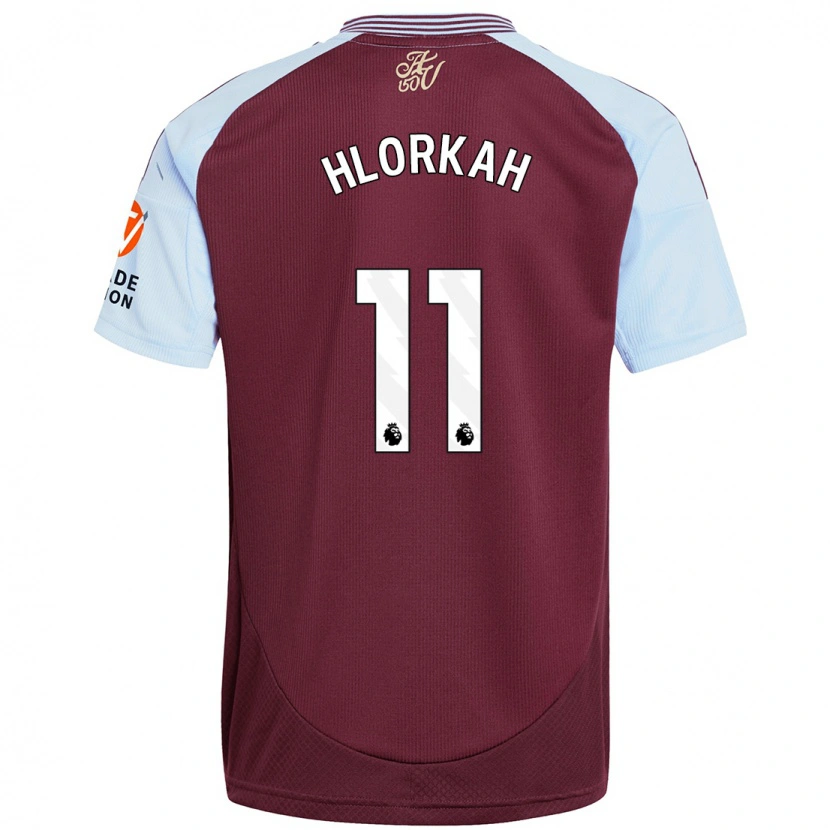 Danxen Hombre Camiseta Chantelle Boye-Hlorkah #11 Borgoña Azul Cielo 1ª Equipación 2024/25 La Camisa México
