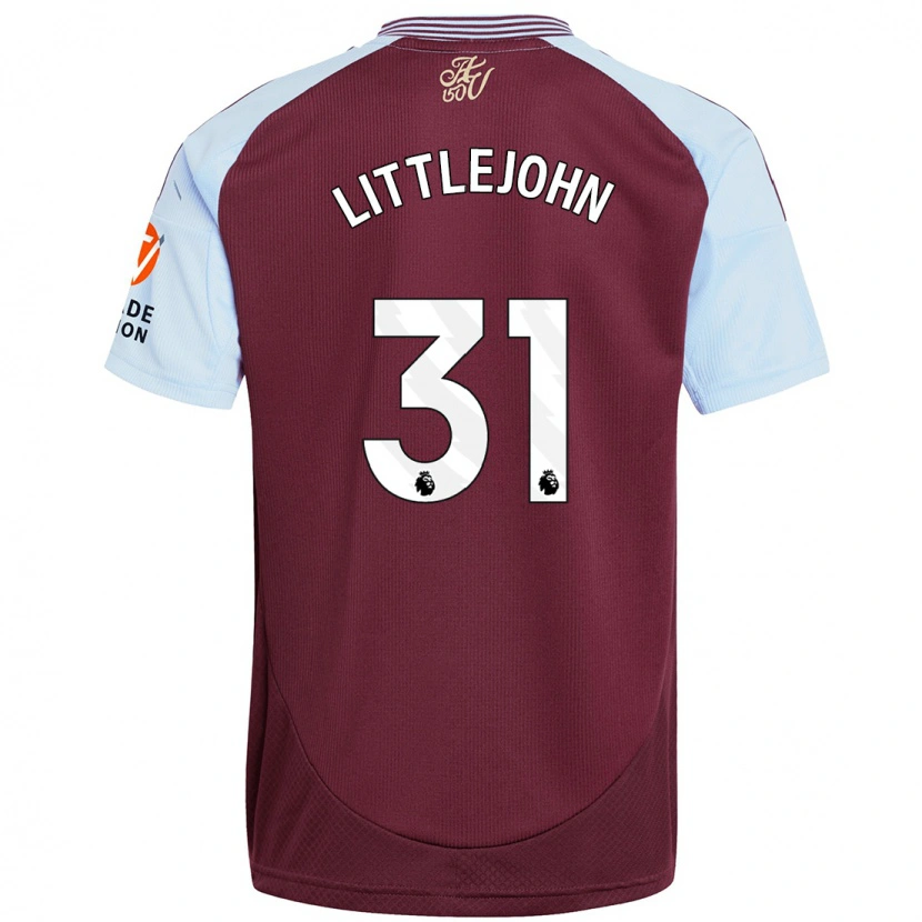 Danxen Hombre Camiseta Ruesha Littlejohn #31 Borgoña Azul Cielo 1ª Equipación 2024/25 La Camisa México