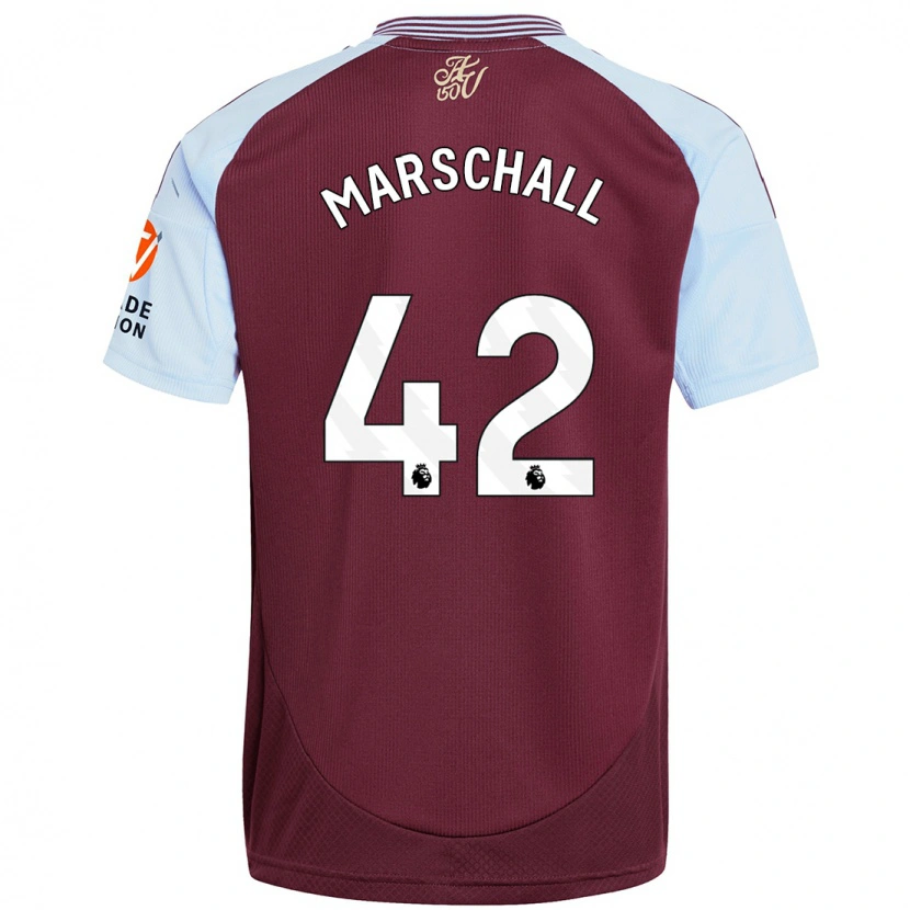 Danxen Hombre Camiseta Filip Marschall #42 Borgoña Azul Cielo 1ª Equipación 2024/25 La Camisa México