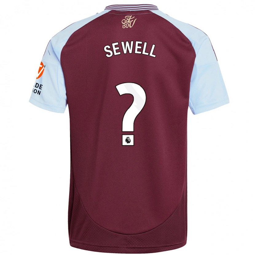 Danxen Hombre Camiseta Dewain Sewell #0 Borgoña Azul Cielo 1ª Equipación 2024/25 La Camisa México