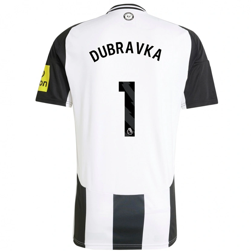 Danxen Hombre Camiseta Martin Dúbravka #1 Blanco Negro 1ª Equipación 2024/25 La Camisa México