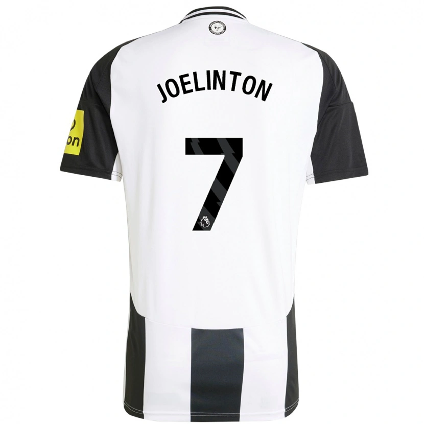 Danxen Hombre Camiseta Joelinton #7 Blanco Negro 1ª Equipación 2024/25 La Camisa México