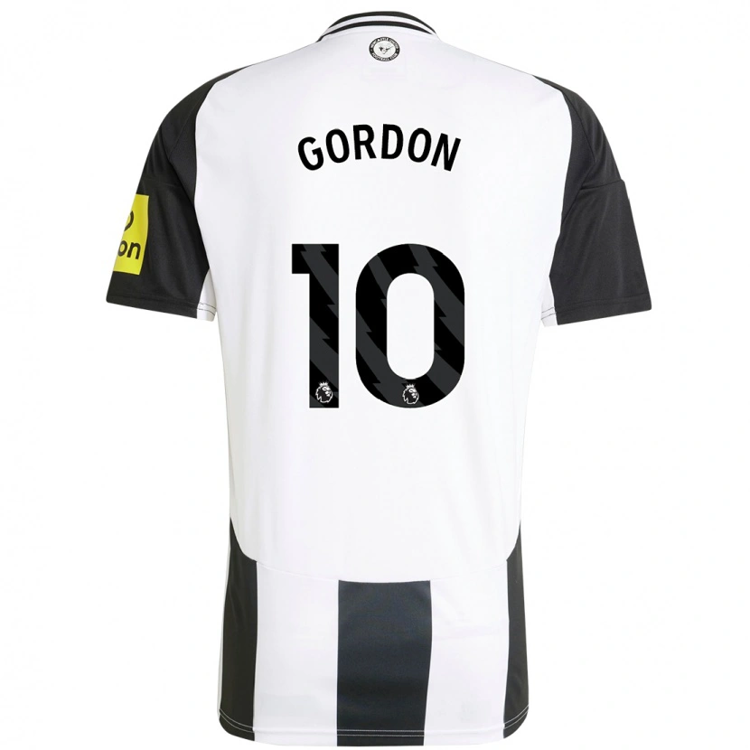 Danxen Hombre Camiseta Anthony Gordon #10 Blanco Negro 1ª Equipación 2024/25 La Camisa México