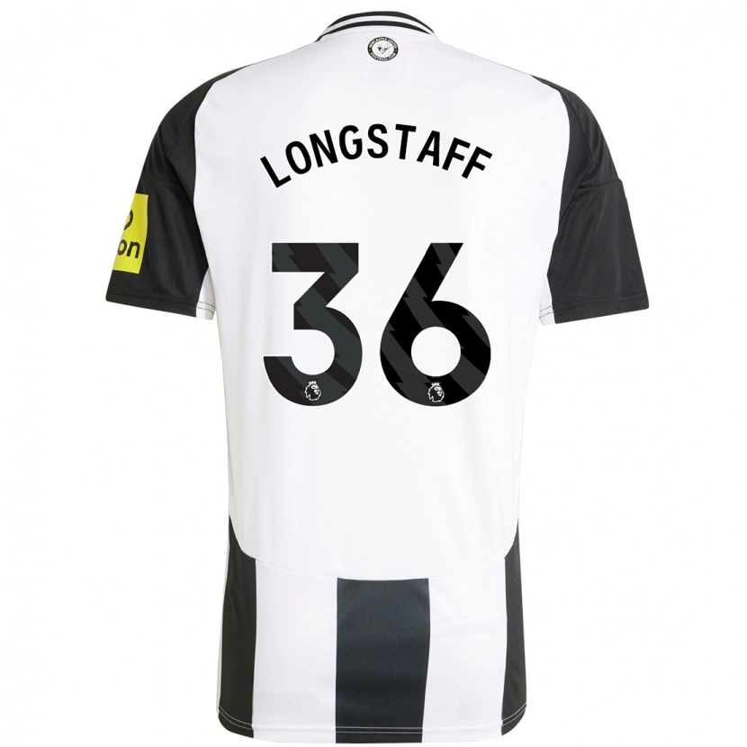 Danxen Hombre Camiseta Sean Longstaff #36 Blanco Negro 1ª Equipación 2024/25 La Camisa México
