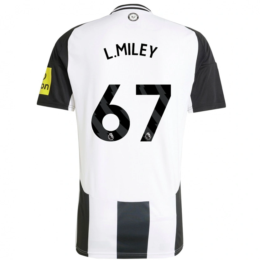 Danxen Hombre Camiseta Lewis Miley #67 Blanco Negro 1ª Equipación 2024/25 La Camisa México