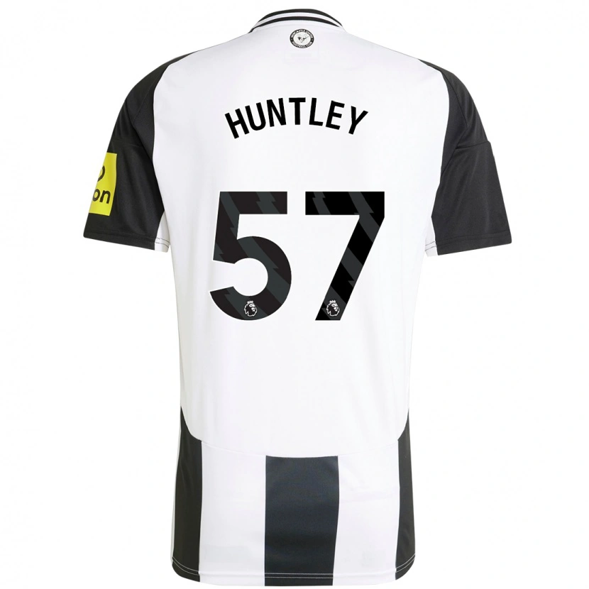 Danxen Hombre Camiseta James Huntley #57 Blanco Negro 1ª Equipación 2024/25 La Camisa México