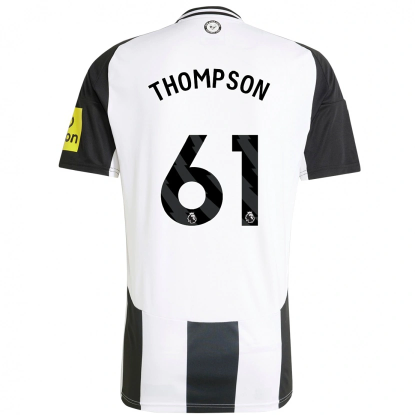 Danxen Hombre Camiseta Max Thompson #61 Blanco Negro 1ª Equipación 2024/25 La Camisa México