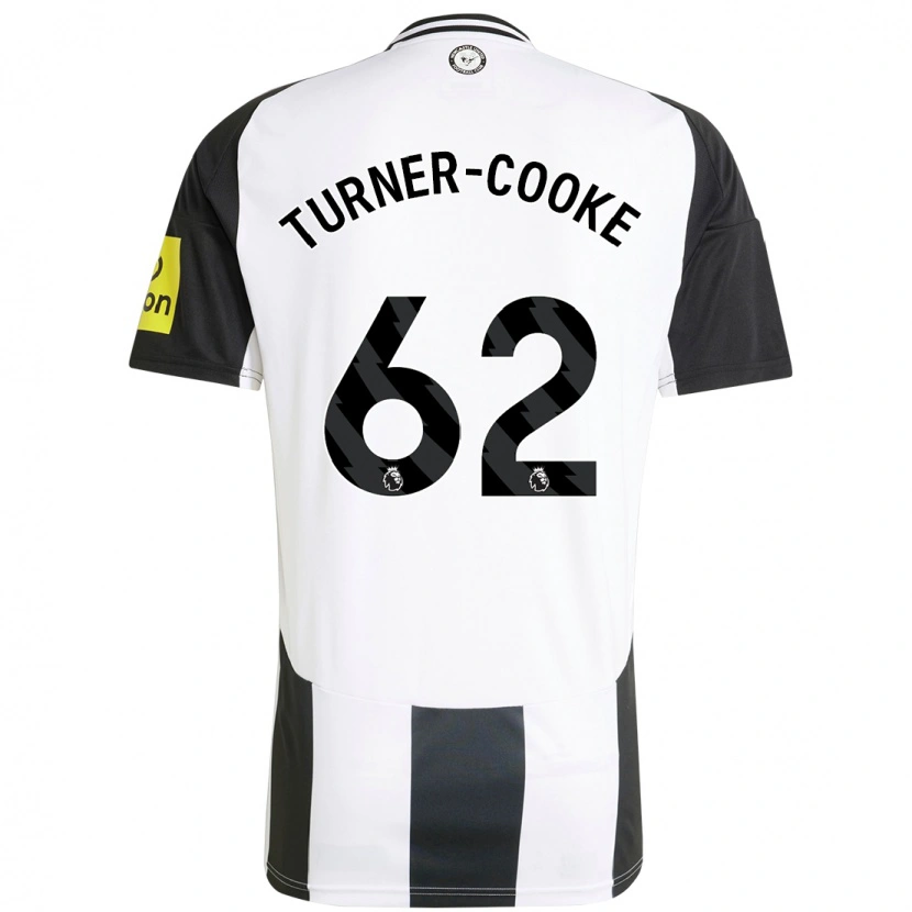 Danxen Hombre Camiseta Jay Turner-Cooke #62 Blanco Negro 1ª Equipación 2024/25 La Camisa México