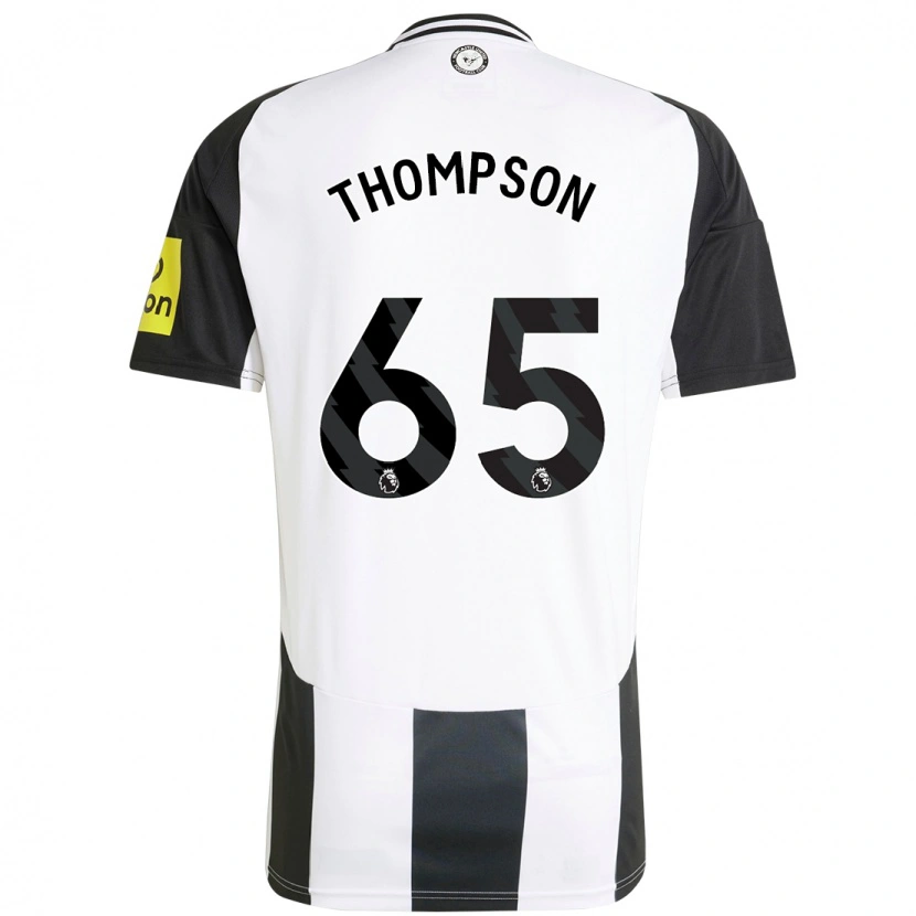 Danxen Hombre Camiseta Ciaran Thompson #65 Blanco Negro 1ª Equipación 2024/25 La Camisa México