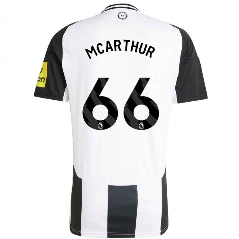 Danxen Hombre Camiseta Charlie Mcarthur #66 Blanco Negro 1ª Equipación 2024/25 La Camisa México