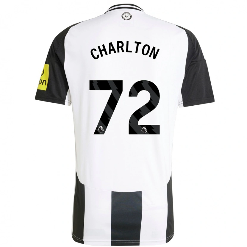 Danxen Hombre Camiseta Dylan Charlton #72 Blanco Negro 1ª Equipación 2024/25 La Camisa México