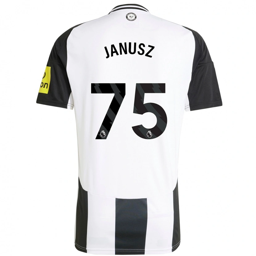 Danxen Hombre Camiseta Adrian Janusz #75 Blanco Negro 1ª Equipación 2024/25 La Camisa México