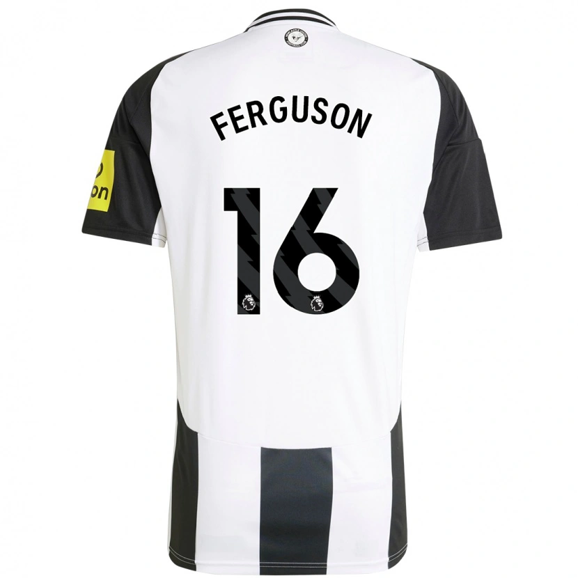 Danxen Hombre Camiseta Becky Ferguson #16 Blanco Negro 1ª Equipación 2024/25 La Camisa México