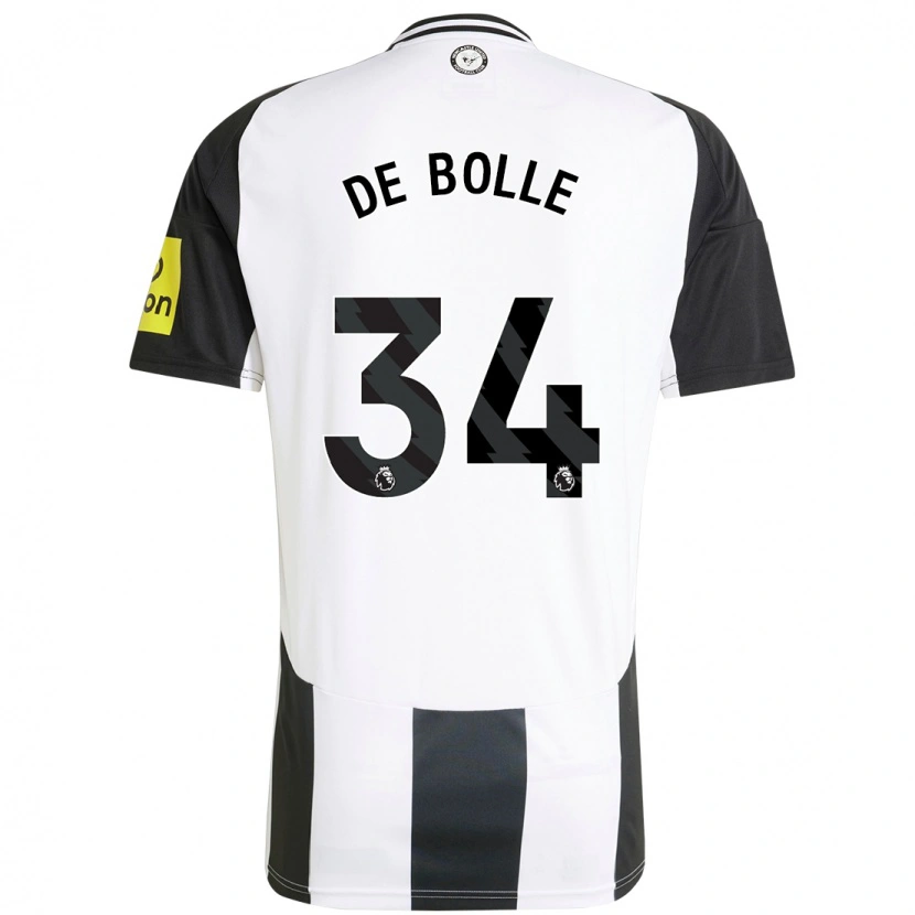 Danxen Hombre Camiseta Lucas De Bolle #34 Blanco Negro 1ª Equipación 2024/25 La Camisa México
