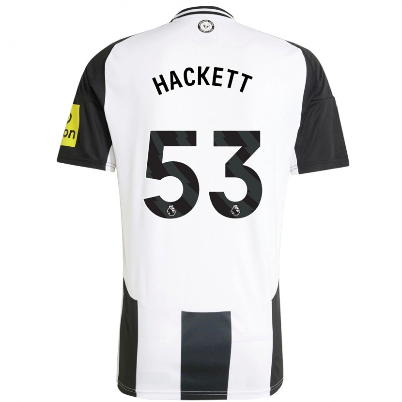 Danxen Hombre Camiseta Jordan Hackett #53 Blanco Negro 1ª Equipación 2024/25 La Camisa México