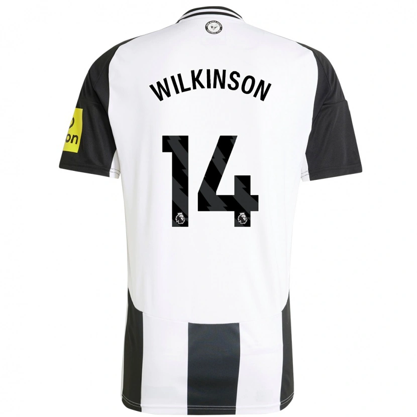 Danxen Hombre Camiseta Sharna Wilkinson #14 Blanco Negro 1ª Equipación 2024/25 La Camisa México