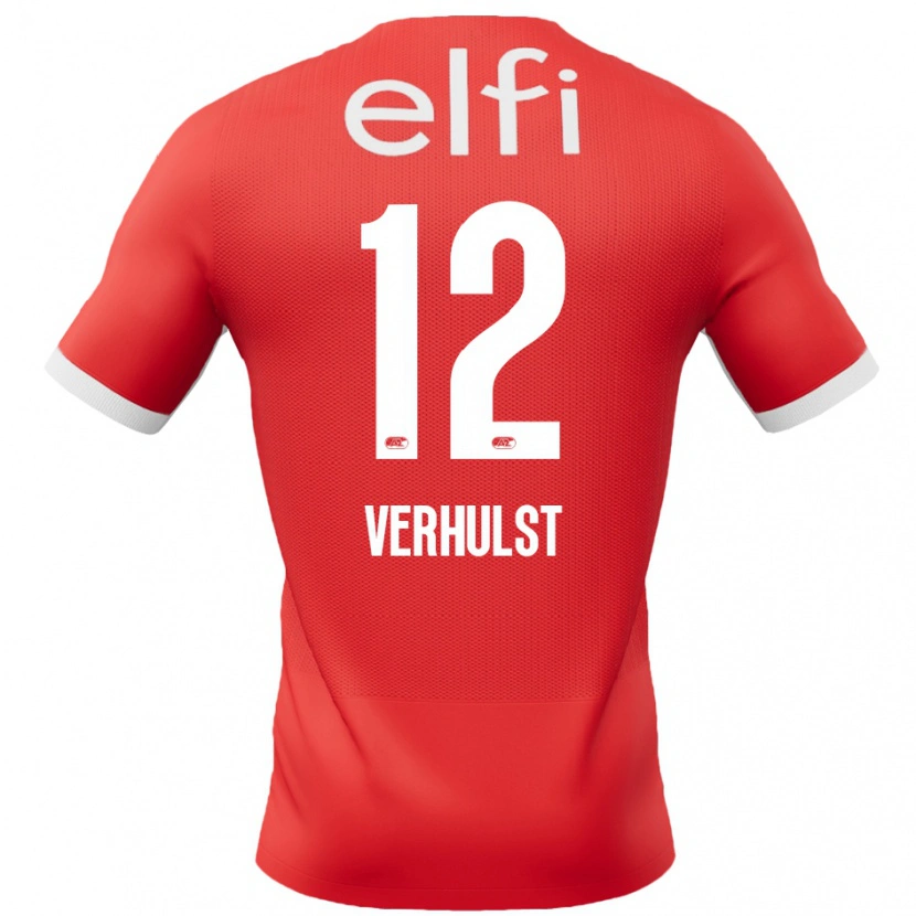 Danxen Hombre Camiseta Hobie Verhulst #12 Rojo Blanco 1ª Equipación 2024/25 La Camisa México