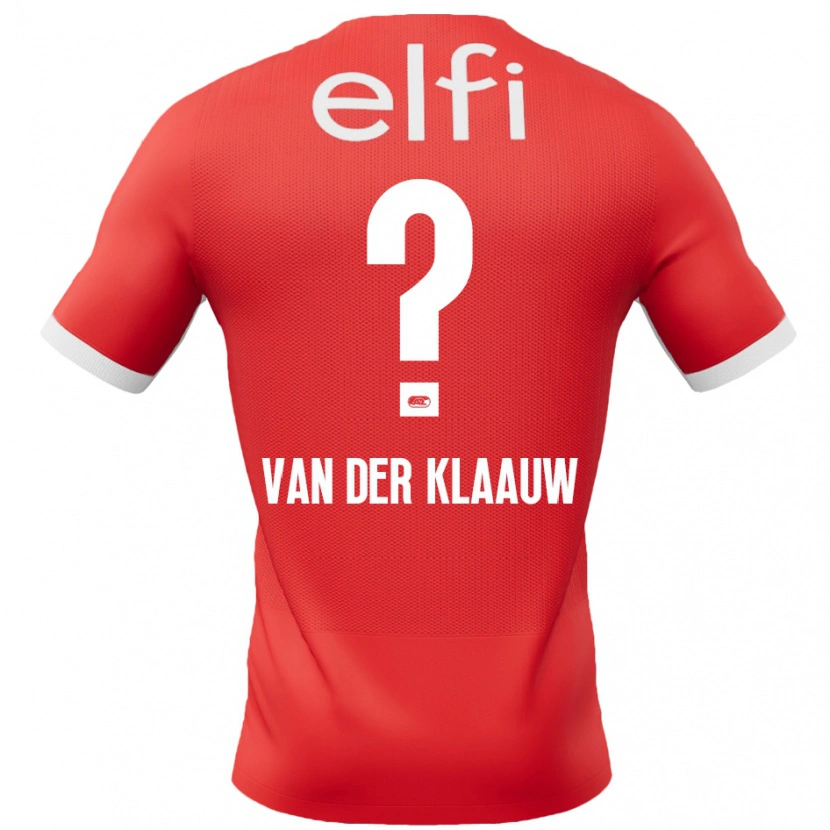 Danxen Hombre Camiseta Deacon Van Der Klaauw #0 Rojo Blanco 1ª Equipación 2024/25 La Camisa México