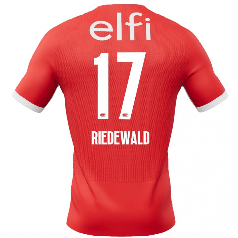 Danxen Hombre Camiseta Kenzo Riedewald #17 Rojo Blanco 1ª Equipación 2024/25 La Camisa México