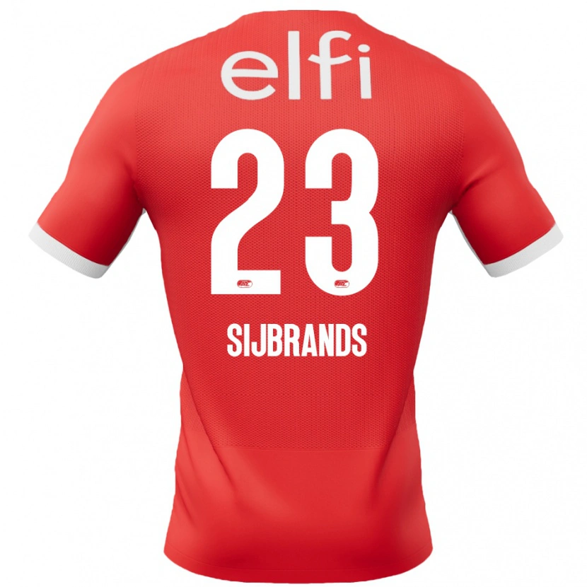 Danxen Hombre Camiseta Julian Sijbrands #23 Rojo Blanco 1ª Equipación 2024/25 La Camisa México